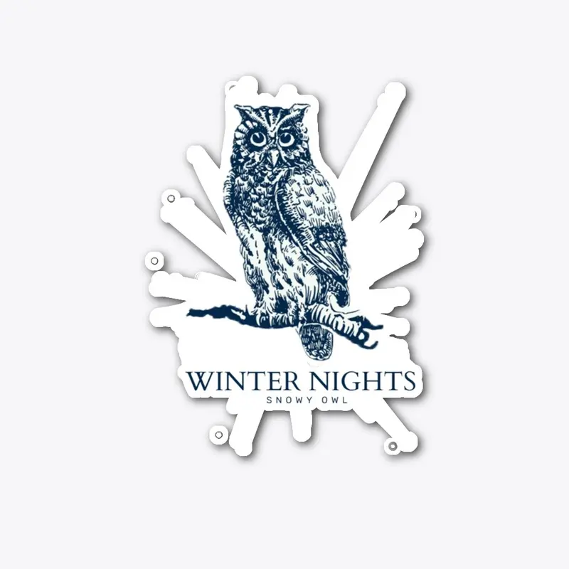 WINTER NIGHTS SNOWY OWL